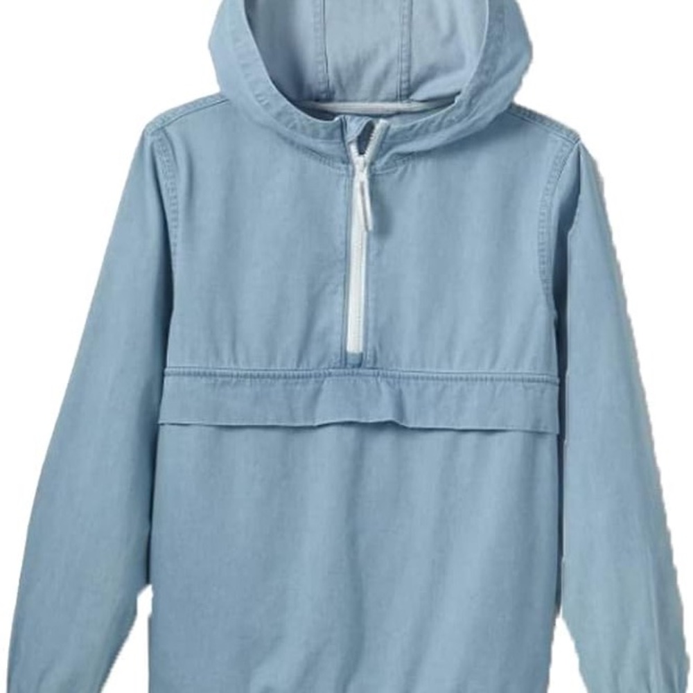 Cat & Jack Half Zip Pullover Chambray Jacket
